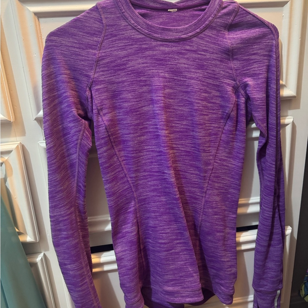 Purple Lululemon Long Sleeve Athletic Top